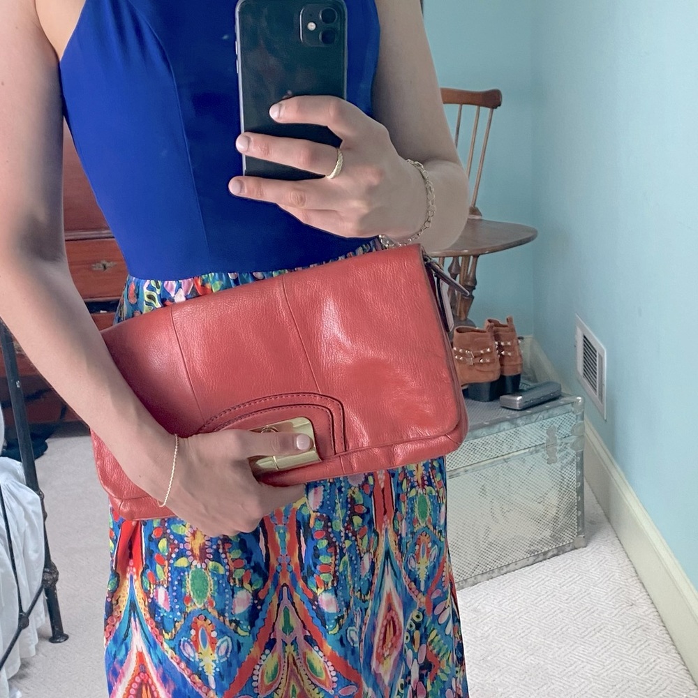 COACH leather clutch